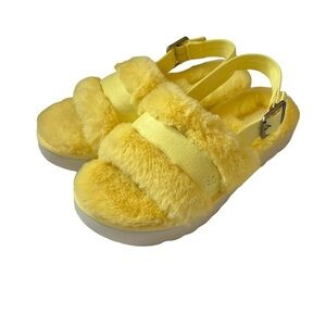Koolaburra by Ugg woman Furee Canary Yellow Strap Sandals 7